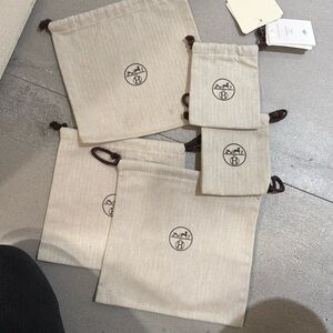 Hermes miscellaneous small dust bags. Used- excellent condition